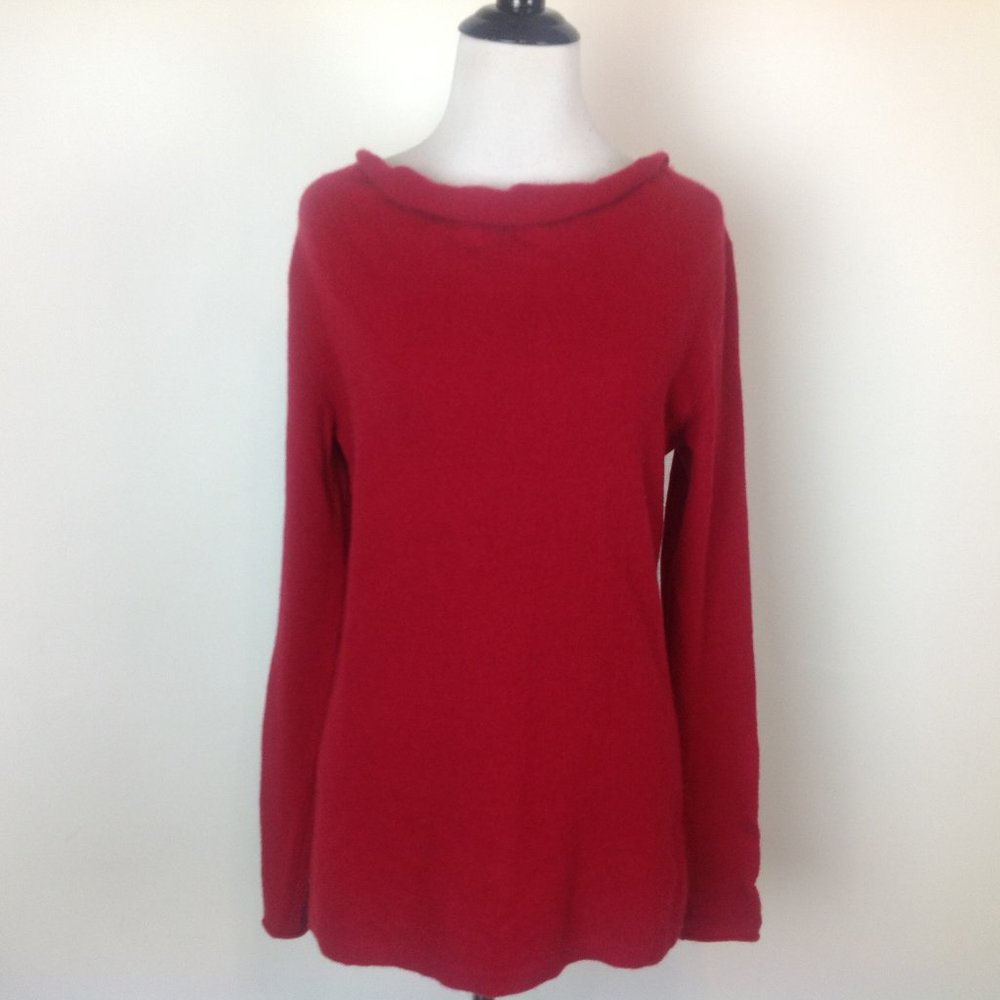 Saffron Cashmere Sweater Red Womens Medium